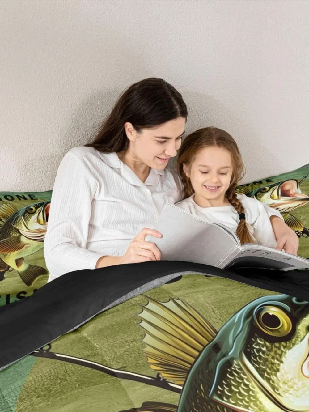 Pike Fish Hunting Comforter Set Twin Size Kids Boys Bedding